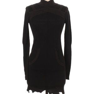 VENUS Turtleneck Bodycon Fit Mini Sweater Dress w Lace (S) |*SHOWS OFF CURVES*